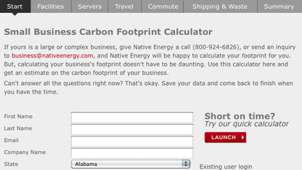 Carbon Calculator at Rackspace